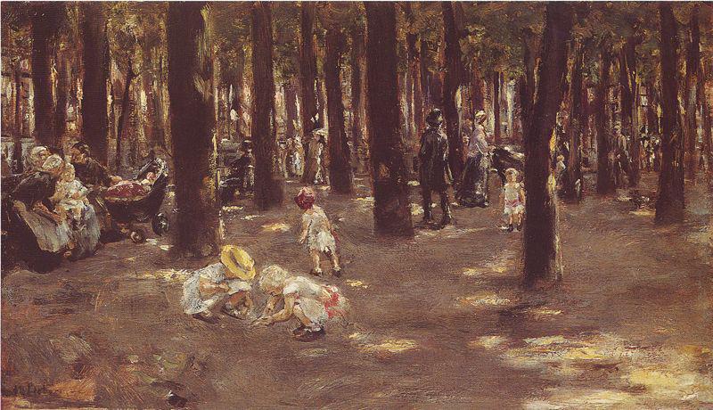 Max Liebermann Kinderspielplatz im Tiergarten zu Berlin oil painting image